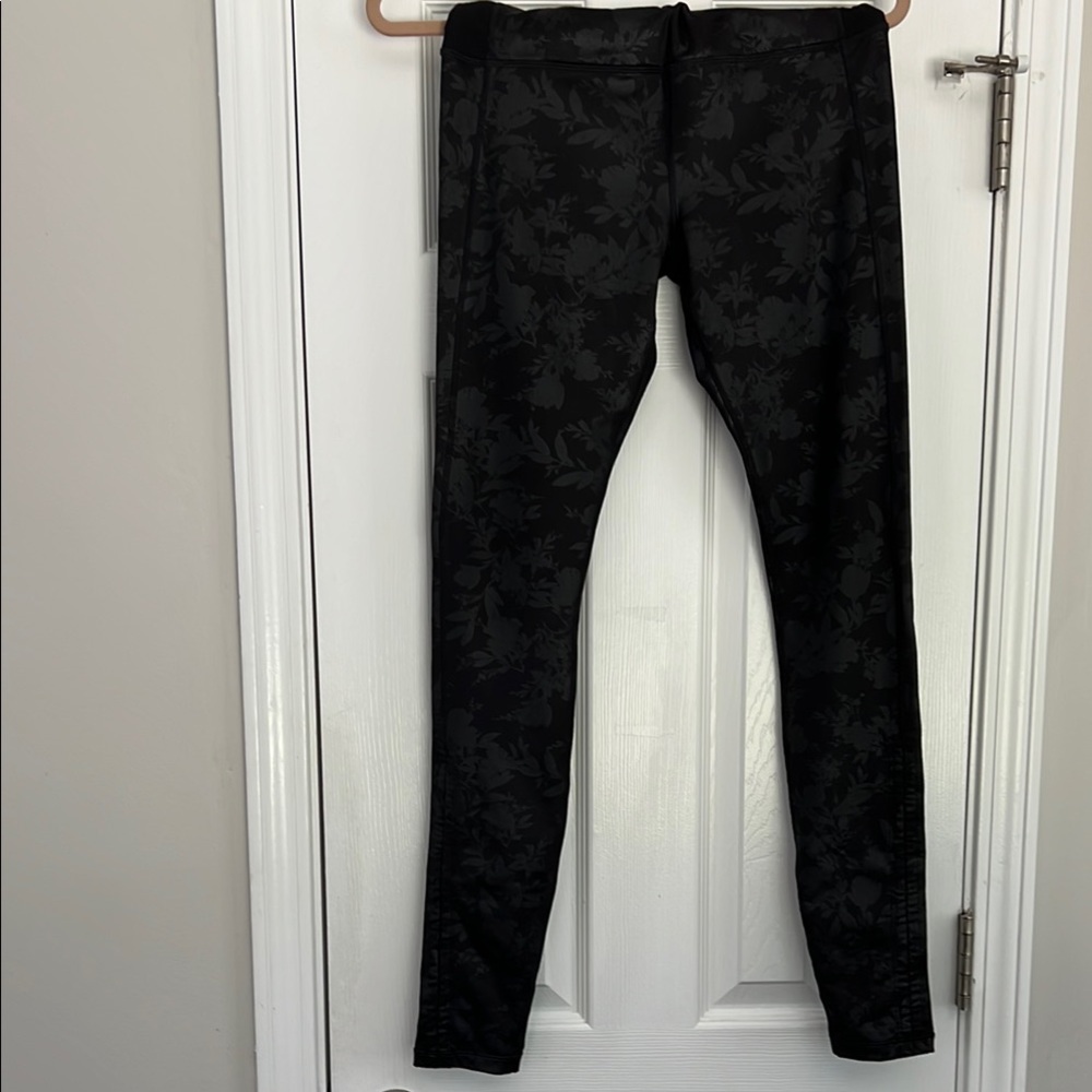 Athleta Black Floral Leggings